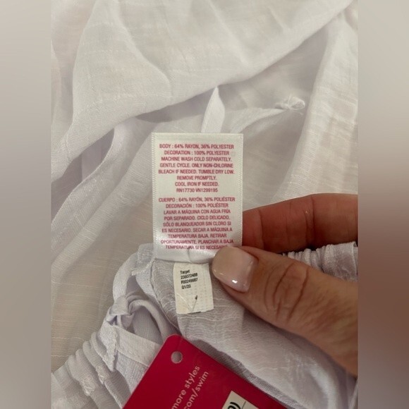 NEW Xhilaration White Coverup Dress size Large - Picture 7 of 7